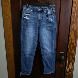 American Eagle Distressed Mom Jeans